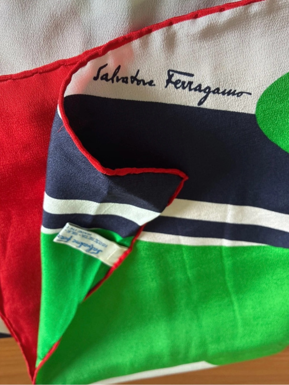 Salvatore Ferragamo vintage silk scarf